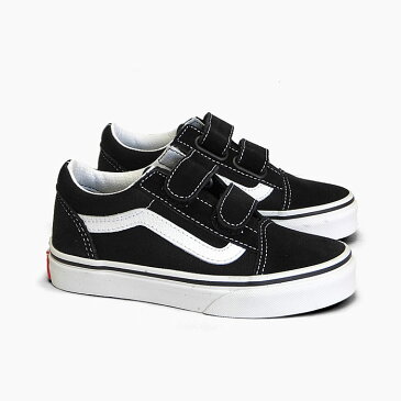 VANS OLD SKOOL V TD VN000D3YBLK[バンズ オールドスクール キッズ ベルクロ][USA企画/黒白/スエード/キャンバス/スニーカ/ベビー/シューズ/子供靴]