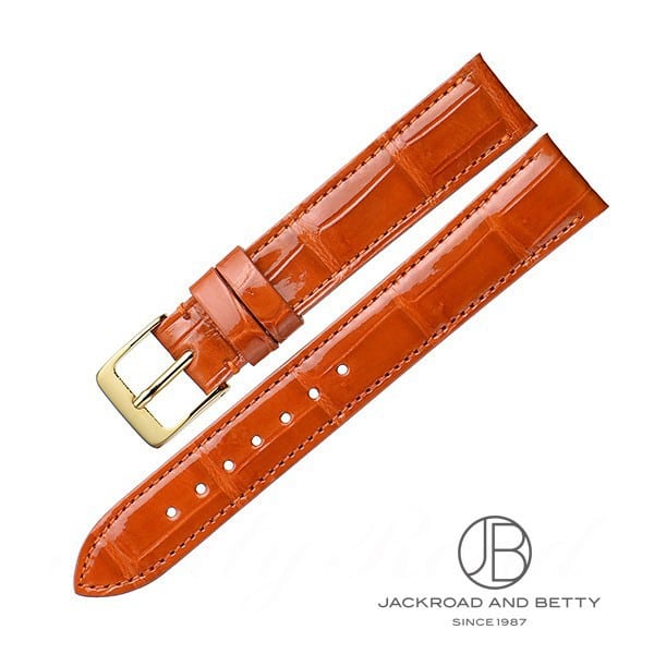 [商品ID：c15] &nbsp;PRODUCT&nbsp;&nbsp;-&nbsp;商品名&nbsp;- BRANDブランド ベティーロードBETTYROAD MODELモデル レディース オリジナル革ベルト 15mm(オレンジブラウン)Original Leather Belt 15mm (Orange Brown) &nbsp;DETAILS&nbsp;&nbsp;-&nbsp;商品詳細&nbsp;- ■素材・クロコダイル(艶有り)■カラー・オレンジブラウン■サイズ（ラグ幅）・15mm ■尾錠幅・14mm ■長さ・尾錠側 70mm 剣先側 105mm ■金張り尾錠（バックル）付き。 当店オリジナルの革ベルトです。女性に人気のトレンドカラー・ステッチ・裏材・最終コーティングの仕上げまでとことん拘りました。国内生産にて革職人が一つ一つ手作業で丁寧に仕上げております。お気に入りの時計にベルトのカラーバリエーションを増やすことで、いつものお洒落に彩りを加えてみませんか？※天然素材で手作り品の為、色具合、サイズ等に微妙な違いが生じる場合が御座います。又お持ちの時計にも個体差がある為ベルトが入らない場合や入りにくい場合がございますのであらかじめご了承下さい。 ※商品画像はメッキ尾錠(バックル)で撮影しております。ステンレス尾錠をご希望の場合はカート内の備考欄へご記入ください。※ベルトを時計に取り付ける際には、確実に装着されている事を必ずご確認ください。装着の不備や、通常想定される範囲を超えた状況下での使用による時計の破損、落下などの事故については当店では責任を負いかねます。※通信販売でのご購入の場合、革ベルトの取り付けはお客様でお願いいたします。当店にお送りいただいての革ベルトの取り付けは行っておりません。あらかじめご了承の程、お願い申し上げます。※売り切れの場合、オーダーに3〜4週間ほどお時間をいただいております。 &nbsp;SPEC&nbsp;&nbsp;-&nbsp;商品スペック&nbsp;-