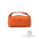 エルメス HERMES ブリッド ア ブラック PM ヴァニティポーチ オレンジ H104222M 05 新品 バッグ/財布/小物