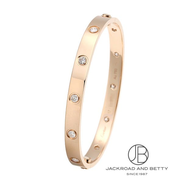 カルティエ CARTIER ラブブレスレット クラシックモデル 10Pダイヤ PG 17 B6070217...