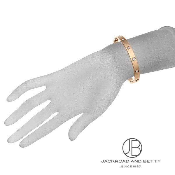 カルティエ CARTIER ラブブレスレット クラシックモデル 10Pダイヤ PG 17 B6070217...