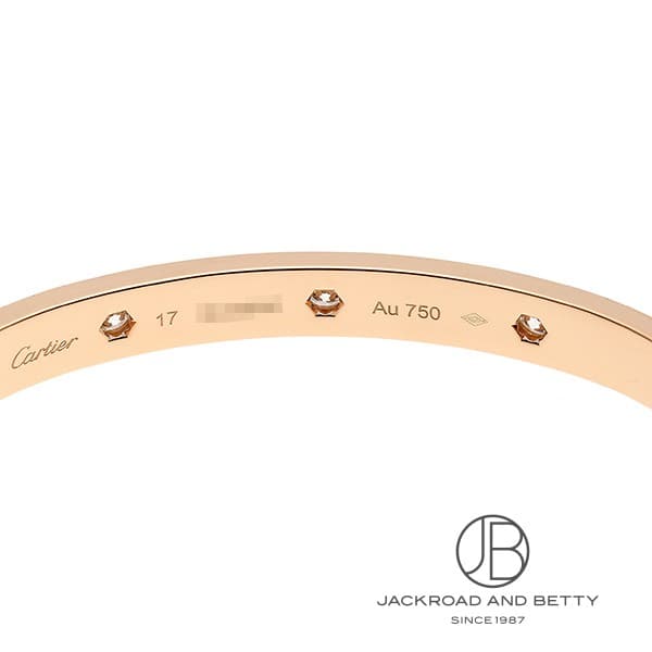 カルティエ CARTIER ラブブレスレット クラシックモデル 10Pダイヤ PG 17 B6070217...