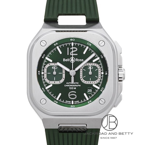 ベル&ロス BELL&ROSS BR05 クロノ グリーンスティール BR05C-GN-ST/SRB 新品 時計 メンズ