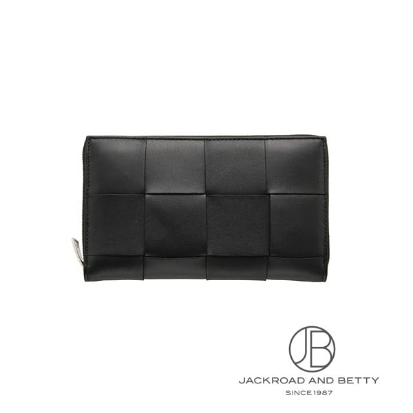 ボッテガ・ヴェネタ BOTTEGA VENETA カセット ジップ アラウンド ウォレット ブラック 黒 651368 V3UO1 8803 新品 バッグ/財布...