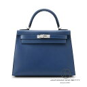 エルメス HERMES ケリー28 外縫い ブルータイ ブルー 青 H080137CKP5 新品 バッグ/財布/小物