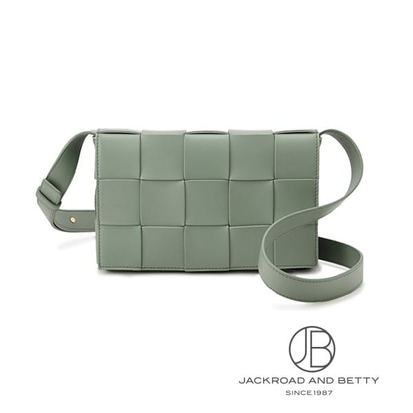 ボッテガ・ヴェネタ BOTTEGA VENETA カセット ショルダーバック アロエ グリーン 緑 578004 VMAY1 3198 新品 バッグ/財布/小物
