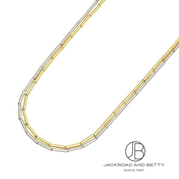 Beads - ノーブランド NO BRAND K18 PT850 コンビ チェーン 2連ロングネックレス 新品 ジュエリー ブランドジュエリー