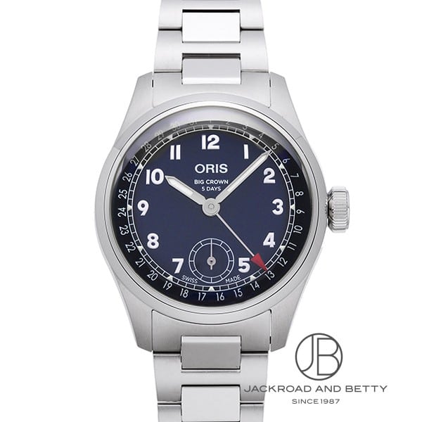 [商品ID：or918] &nbsp;PRODUCT&nbsp;&nbsp;-&nbsp;商品名&nbsp;- BRANDブランド オリスORIS MODELモデル ビッグクラウン ポインターデイト キャリバー403Big Crown Pointer Date Caribre 403 REFERENCE型番 403 7776 4065-07 8 19 06 &nbsp;DETAILS&nbsp;&nbsp;-&nbsp;商品詳細&nbsp;- 自社開発の高性能高耐磁自動巻ムーブメント キャリバー「Oris 403」搭載　クロノメーター検定基準を超す日差-3/+5秒の精度を誇り、オーバーホール推奨期間10年間の品質を備えています　120時間パワーリザーブ　シースルーバック　SSブレスレット仕様 &nbsp;SPEC&nbsp;&nbsp;-&nbsp;商品スペック&nbsp;- 保証 ： 当店オリジナル保証3年 状態 ： 新品 サイズ ： メンズ ケース径 ： 38 mm ムーブメント / キャリバー ： 自動巻き / Oris 403 防水性能 ： 50m防水 風防 ： サファイアクリスタル風防 仕様 ： 3針ポインターデイトシースルーバック 付属品 ： メーカー純正BOXあり国際保証書あり ケース素材 ： ステンレススチール ベゼル素材 ： ステンレススチール ベルト素材 ： ステンレススチール ベルトタイプ / サイズ ： ブレス 文字盤カラー ： ブルー 文字盤タイプ ： なし