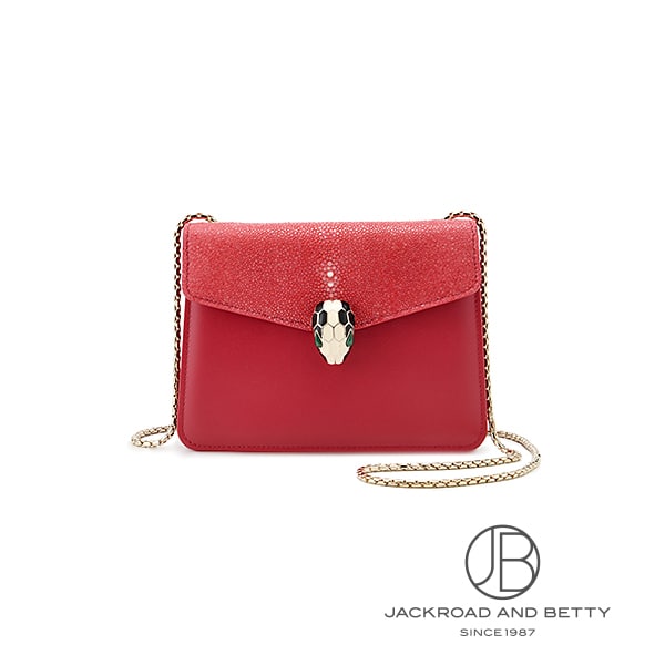 ブルガリ BVLGARI セルペンティ フォーエバー ショルダーバッグ カーマインジャスパー 赤 287053 新品 バッグ/財布/小物