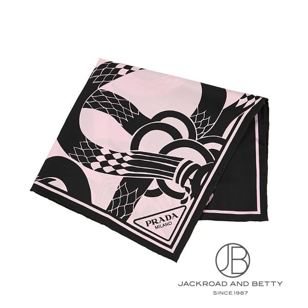 프라다 PRADA 프린트 실크 능직 스카프 1FF004_2CLH_F0E18 신품 가방 / 지갑 / 소품