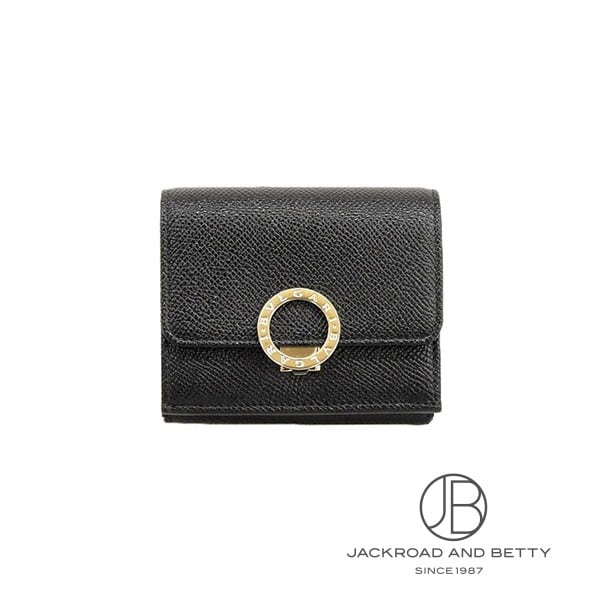 BVLGARI Bulgari Clip Tri-fold Wallet, Black, 288648 GRAIN/BLK, Brand New, Bags/Wallets/Accessories