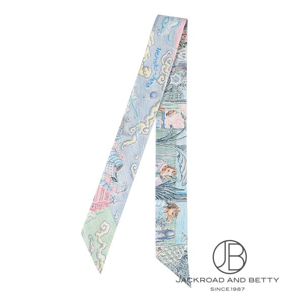 Hermes Twilly City of Light Blue Jean Pink Vert Veronese H064103S 10 Brand New Bag/Wallet/Accessories