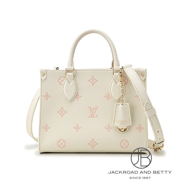 Rakuten - ルイ・ヴィトン LOUIS VUITTON オンザゴー PM モノグラム アンプラント ミルキーホワイト ピーチ M28313 新品 バッグ/財布/小物