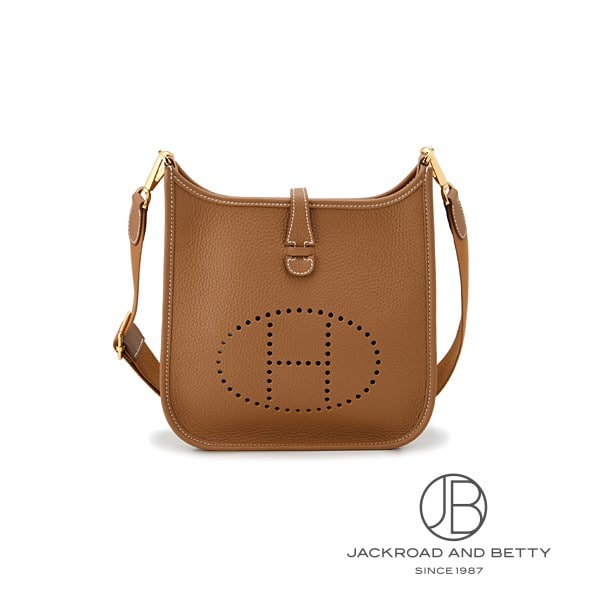 Hermes Evelyne 3 23 Gold Brown H087941CC37 Brand New Bag/Wallet/Accessories