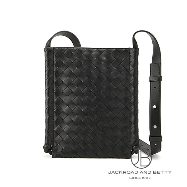 Bottega Veneta Intrecciato Small Flat Loop Shoulder Bag, Black, 776504 V2HL1 8803, Brand New, Bags/Wallets/Accessories