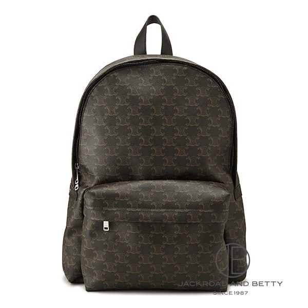 Celine Triomphe Canvas Medium Backpack, Black, 188382BOV.38SI, Brand New, Bag/Wallet/Accessories