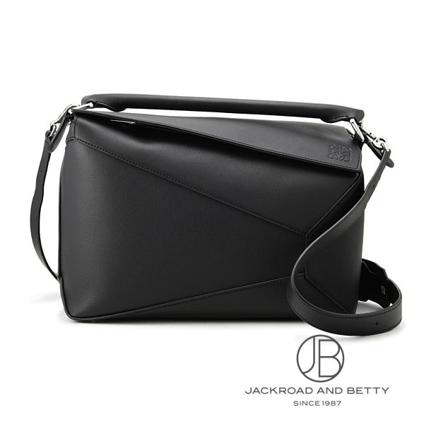 Rakuten - ロエベ LOEWE パズル エッジ バッグ ミディアム ブラック 黒 A510P49X23 1100 新品 バッグ/財布/小物
