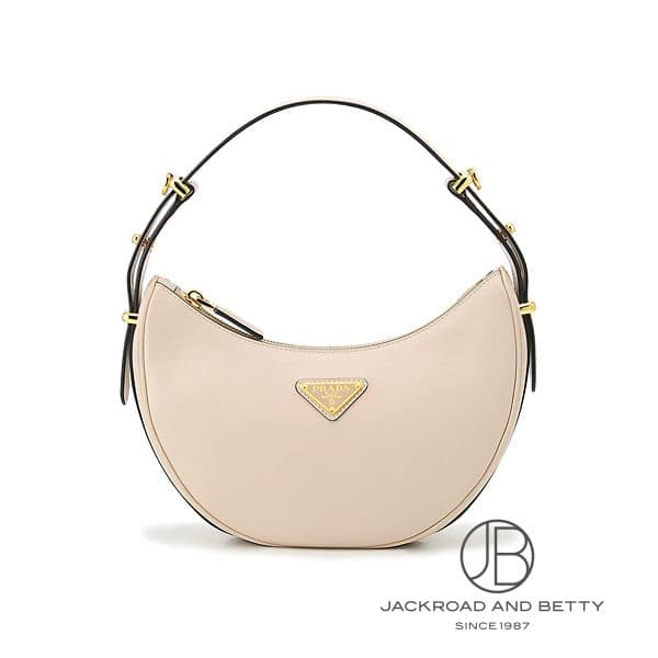 Prada PRADA Arche Mini Leather Shoulder Bag Beige 1BC194ASKF03MV Brand New Bag/Wallet/Accessories