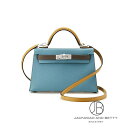 エルメス HERMES ミニケリー2 トリコロール ニューブルージーン エコルセ セサミ H082732CKAQ 中古 バッグ/財布/小物