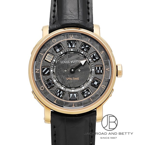 ルイ・ヴィトン LOUIS VUITTON エスカル スピンタイム オトマティック メテオライト Q5EGA3 中古 時計 メンズ