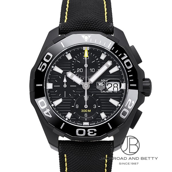 OH済 箱付 タグホイヤー アクアレーサー クロノグラフ 黒文字盤 AT タグ・ホイヤー アクアレーサー クロノグラフ 腕時計 メンズ 機械式