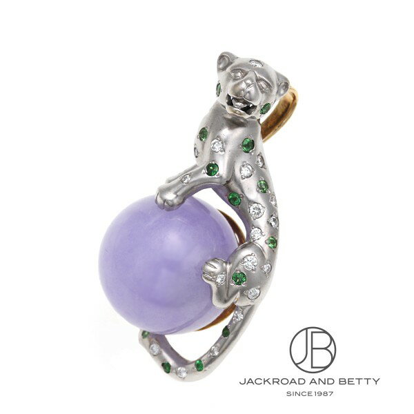 ノーブランド NO BRAND ヒョウ モチーフ ラベンダージェイダイト ペンダントトップ 中古 ジュエリー ブランドジュエリー