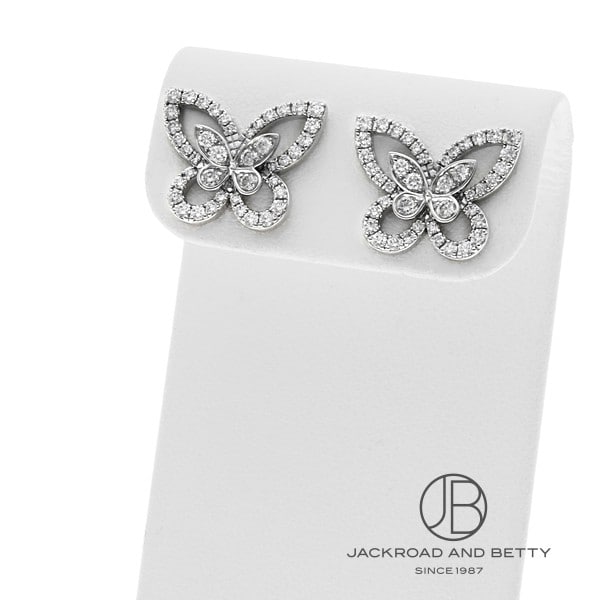 グラフ GRAFF バタフライ シルエット ダイヤモンド ピアス RGE1574 中古 ジュエリー ブランドジュエリー