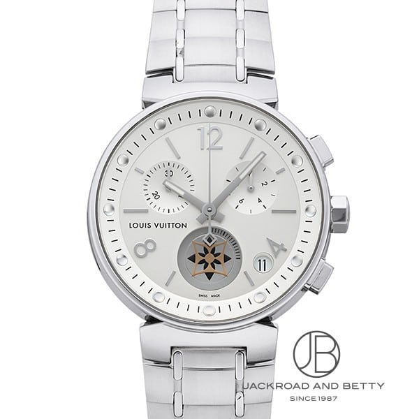 ルイ・ヴィトン LOUIS VUITTON タンブール ムーンスター GM クロノグラフ Q8D10 中古 時計 メンズ