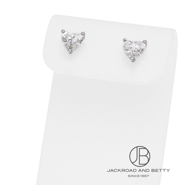 Cubic Zirconia - グラフ GRAFF ハートシェイプ ダイヤモンド スタッド ピアス 中古 ジュエリー ブランドジュエリー