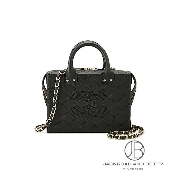 샤넬 CHANEL 코코마크 마트라세 바니티백 블랙 블랙 AS3345 B08802 94305 중고 가방/지갑/소품