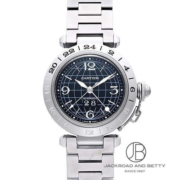 カルティエ CARTIER パシャC ビッグデイト メリディアン GMT W31049M7 中古 時計 男女兼用