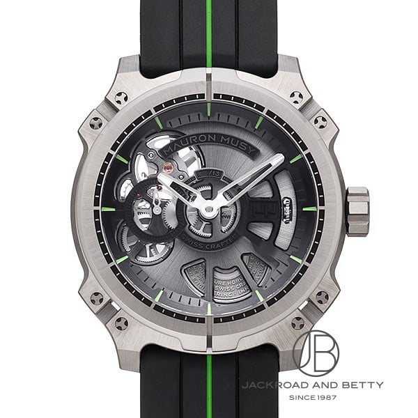 モーロン・ミュジー MAURON MUSY スケルトン アルミュール MU05-102 中古 時計 メンズ