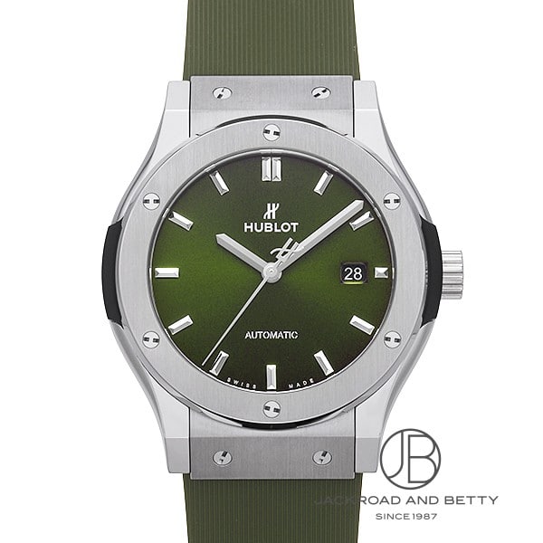 ウブロ HUBLOT クラシック・フュージョン チタニウム グリーン 542.NX.8970.RX 中古 時計 メンズ