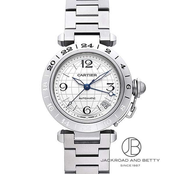 カルティエ CARTIER パシャC メリディアン GMT W31078M7 中古 時計 男女兼用