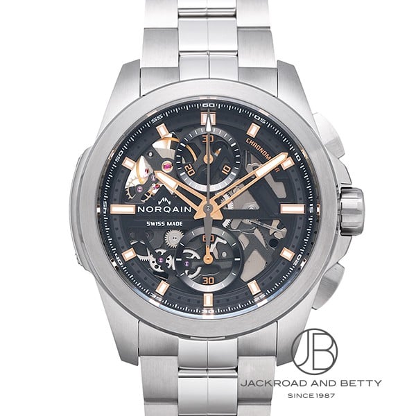 ノルケイン NORQAIN インディペンデンス スケルトン クロノ 42mm N3200.40S01.B01.S01 中古 時計 メンズ