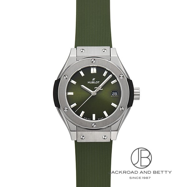 ウブロ HUBLOT クラシック・フュージョン チタニウム グリーン 591.NX.8970.RX 中古 時計 レディース