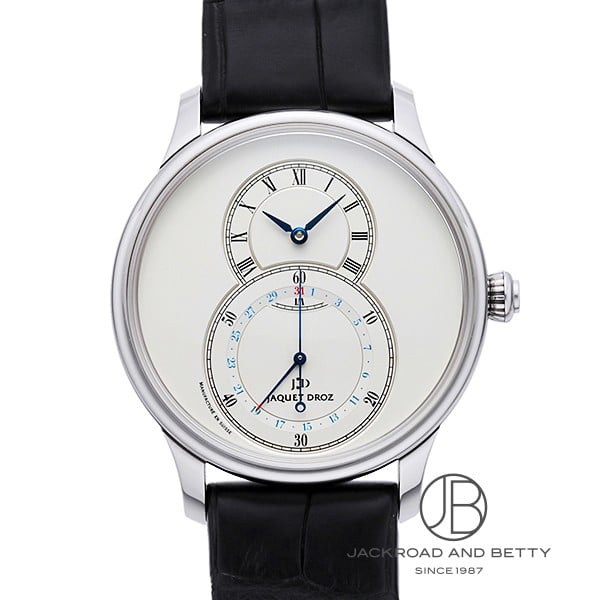 [商品ID：6477125] &nbsp;PRODUCT&nbsp;&nbsp;-&nbsp;商品名&nbsp;- BRANDブランド ジャケ・ドローJAQUET DROZ MODELモデル グラン・セコンド カンティエームGrande Seconde Quantieme REFERENCE型番 J007030242 &nbsp;DETAILS&nbsp;&nbsp;-&nbsp;商品詳細&nbsp;- 生産終了モデル　68時間パワーリザーブ　シースルーバック &nbsp;SPEC&nbsp;&nbsp;-&nbsp;商品スペック&nbsp;- 保証 ： 当店オリジナル保証1年 状態 ： 中古 サイズ ： メンズ ケース径 ： 43 mm ムーブメント / キャリバー ： 自動巻き / JD2660Q2.P 防水性能 ： 30m防水 風防 ： サファイアクリスタル風防 仕様 ： 日付表示スモールセコンドシースルーバック 付属品 ： メーカー純正BOXあり国際保証書あり ケース素材 ： (ゴールド：18K)ステンレススチール ベゼル素材 ： ステンレススチール ベルト素材 ： 革 ベルトタイプ / サイズ ： ストラップ 文字盤カラー ： ブラック 文字盤タイプ ： 陶器