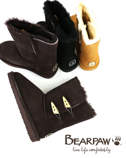 【5/16 1:59までポイント10倍】ベアパウ BEARPAW スウェード ウール トグルボタン付き ムートンブーツ “Abigail” outlet ・682W-2331402(レディース)(シューズ)