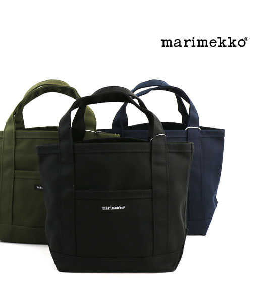 【SALE/セール】マリメッコ トートバッグ ロゴ 無地 marimekko 日本限定 コットンキャンバス ミニ トートバッグ ブラック おしゃれ かわいい・52169244400-0062101(メンズ)(レディース)のサムネイル