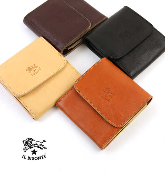 【クーポン対象外】イルビゾンテ 財布 正規品 IL BISONTE レザー 二つ折り 売れ筋アイテム outlet ユニセックス スリム コンパクト カードポケット シンプル おしゃれ ギフト ブラウン ・54162309440-0061701(メンズ)(レディース)