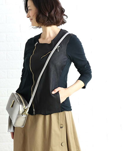 【ポイント10倍】ヒューイ huei レザー×コットン混コンビ ノーカラー ジャケット No Collar outlet ・NNY-1105-4181802(レディース)(last_1) 【ポイント10倍】ヒューイ huei レザー×コットン混コンビ ノーカラー ジャケット No Collar outlet ・NNY-1105-4181802(レディース)(last_1)