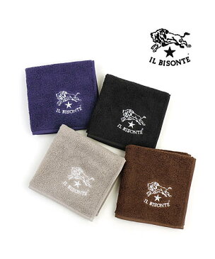 イルビゾンテ(IL BISONTE)コットン ロゴ刺繍入り タオルハンカチ ハンドタオル・54172304198-0061802【メール便可能商品】[M便 3/5]【メンズ】【レディース】【■■】