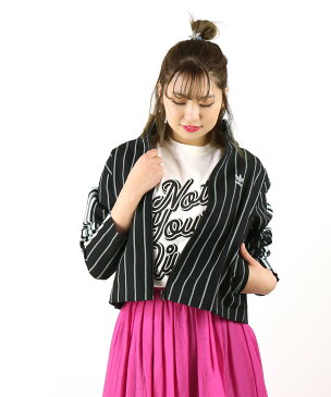 【ポイント20倍!】アディダス(adidas)コットン コットンツイル生地 ジャケット ピンストライプジャケット トラックトップ ORIW TRACK TOP・FTY38-0121901【レディース】