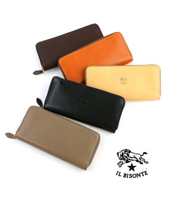 【クーポン対象外】イルビゾンテ 財布 長財布 ロングウォレット 正規品 IL BISONTE メンズ レディース レザー ラウンドファスナー ヤキヌメ ブラウン 売れ筋アイテム おしゃれ かわいい ・54182304140-0062202(メンズ)(レディース)