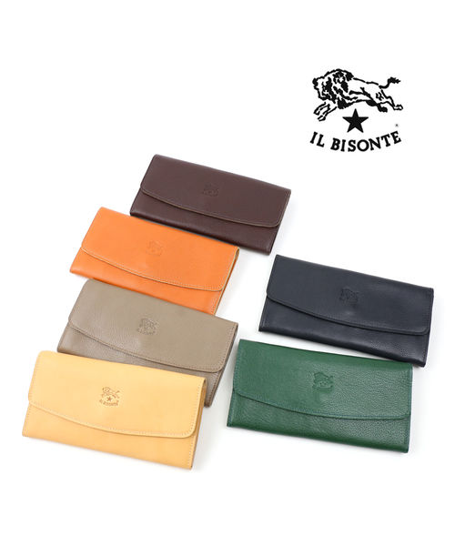 楽天JACQUEMART【クーポン対象外】イルビゾンテ 長財布 財布 正規品 IL BISONTE 本革 メンズ レザー フ レディース ラップ付き ロングウォレット ブラック ネイビー おしゃれ かわいい 売れ筋アイテム ・54162304340-0062401（メンズ）（レディース）（1F）
