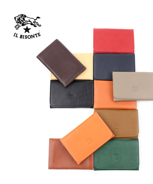 イルビゾンテ 名刺入れ（メンズ） イルビゾンテ 名刺入れ 正規品 IL BISONTE カードケース レザー フラップ付き ブラック ブラウン グレー おしゃれ かわいい 売れ筋アイテム ・411620-0062502(メール便可能商品)[M便 3/5](メンズ)(レディース)(1F)