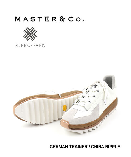 (A-0)(マスターアンドコー MASTER&Co.) ×リプロパーク スニーカー 靴 GERMAN TRAINER ジャーマントレーナー CHINA RIPPLE・MC1322-3282102(メンズ)