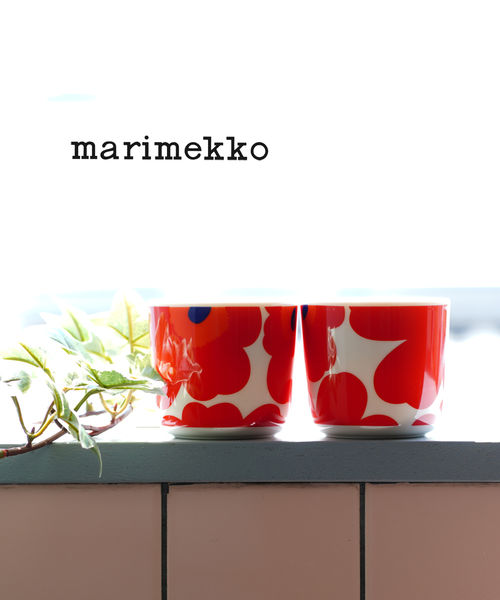 【5/20限定ポイント10倍】マリメッコ marimekko ウニッコ柄 ハンドルなし コーヒーカップセット コップ 2個セット UNIKKO COFFEE CUP 2DL W/O H 52209467849-0062301(レディース)(1F-W)