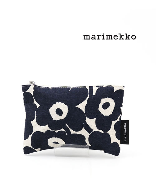 【20%OFF】マリメッコ marimekko コットンリネン ウニッコ柄 ポーチ 小物入れ フラットポーチ KAIKA MINI UNIKKO・52209470529-0062401(メール便可能商品)[M便 4/5](レディース)