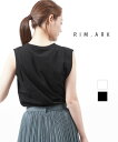 【30%OFF】リムアーク RIM.ARK カットソー ノースリーブ Tシャツ タンクトップ クルーネック アシンメトリー おしゃれ カジュアル 無地 シンプル...